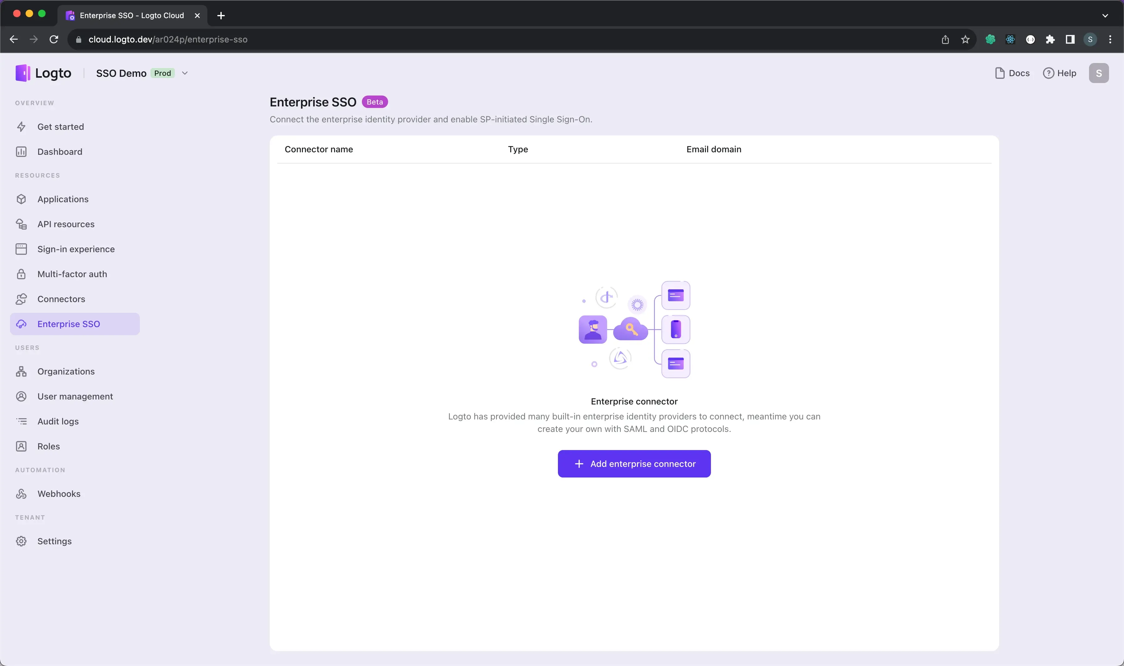 Logto Cloud Console