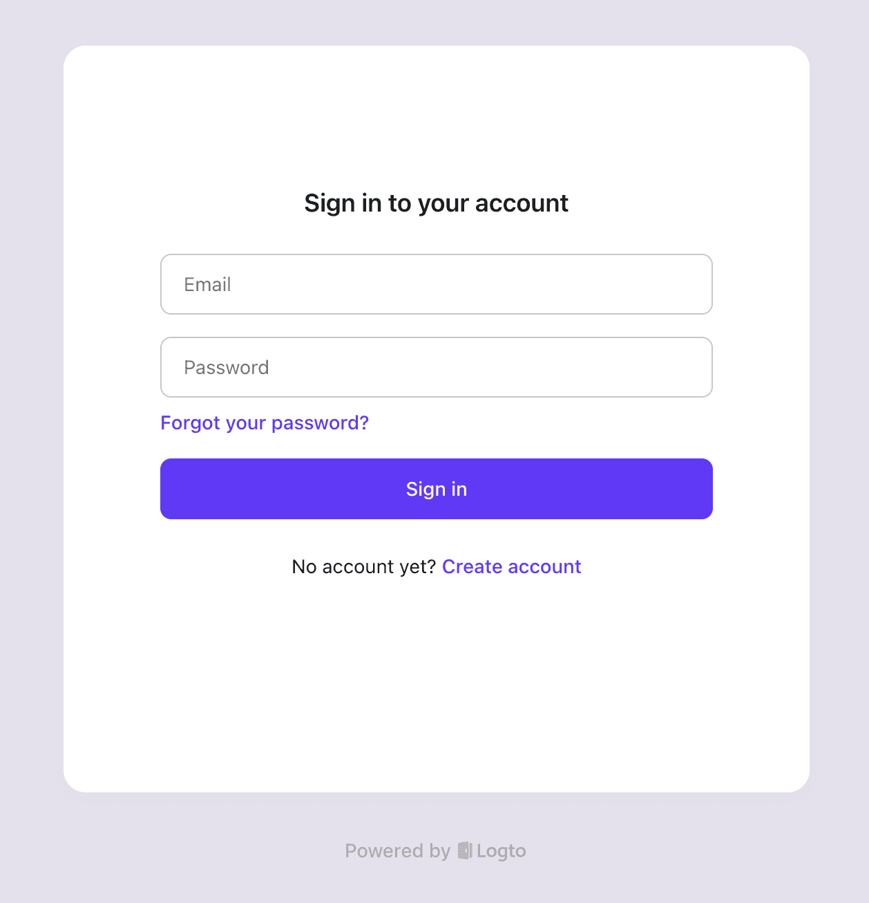 Logto sign-in experience